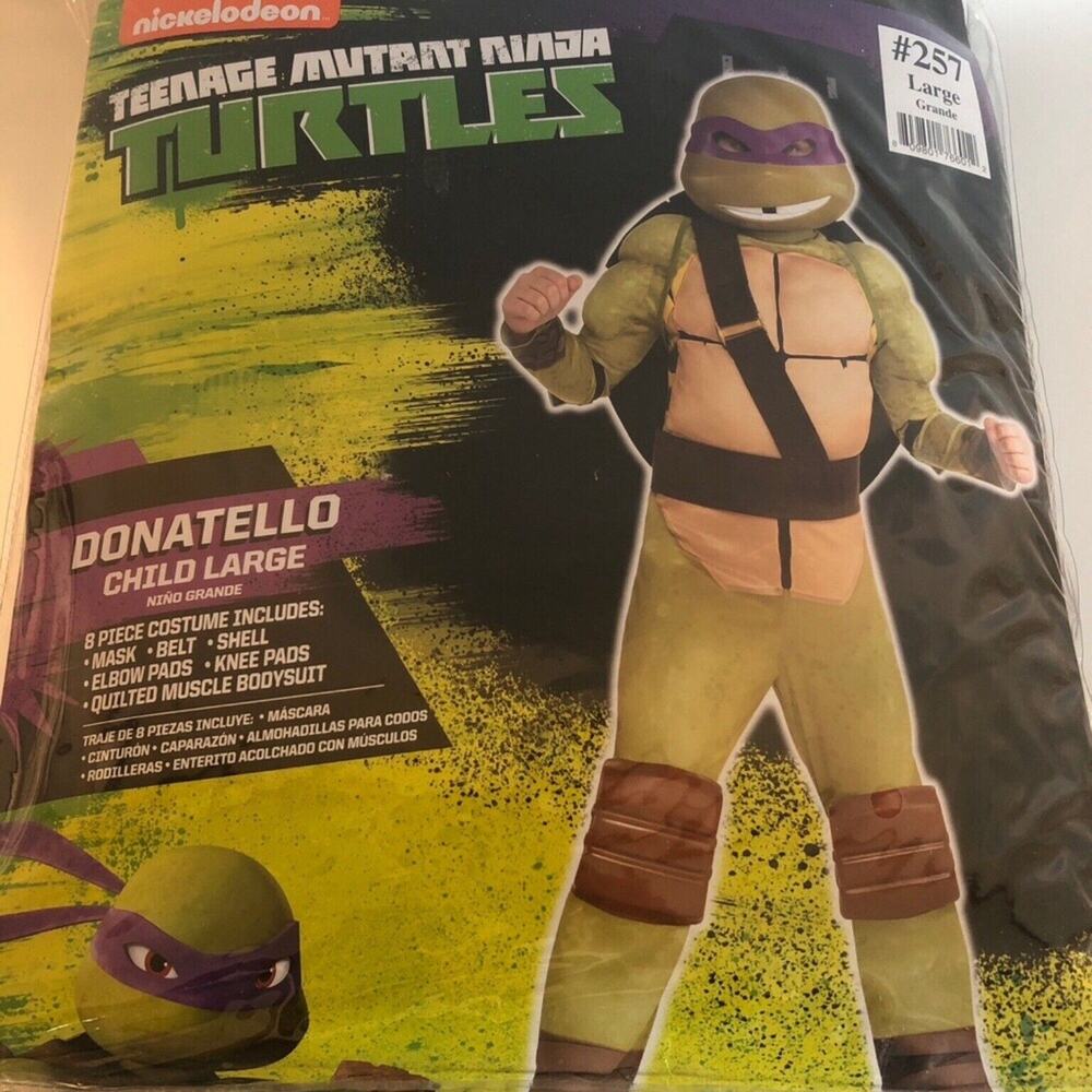 Teenage Mutant Ninja Turtles Donatello Boys 8-Piece Costume Lg (12-14) Halloween